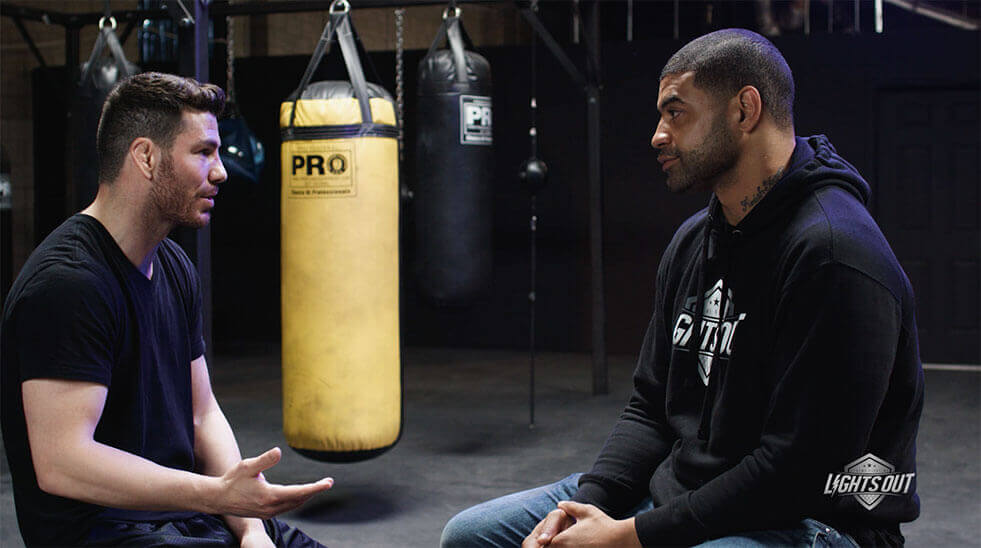 Jared Papazian talks with Shawne Merriman