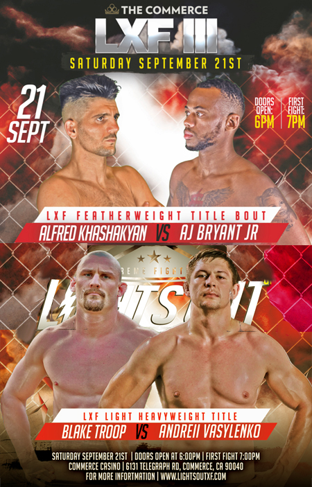 LXF 3 Returns Sept. 21 With Two Title Bouts