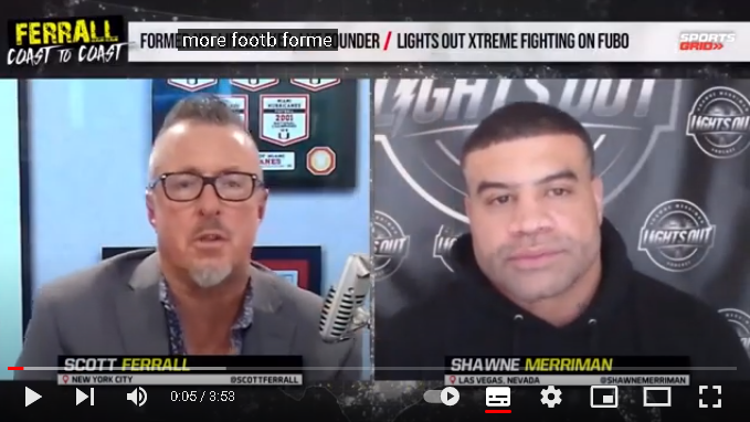 Shawne Merriman Talks About Buying Lights Out Xtreme Fighting